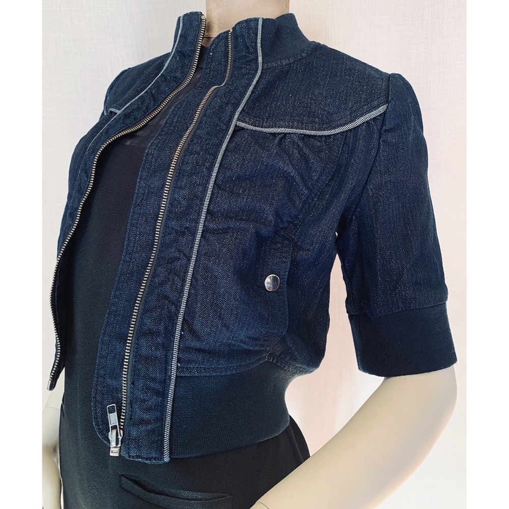 Golden State Cropped Denim Zip Jacket M